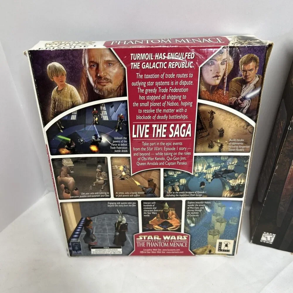 🔥LOT‎ OF 2 - STAR WARS PC GAMES - EPISODE 1 & THE FALLEN VGC
